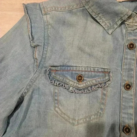 Matilda Jane Lyles Girls Drapery Chambray Shirt Size 10 NWT Denim. - Picture 9 of 13